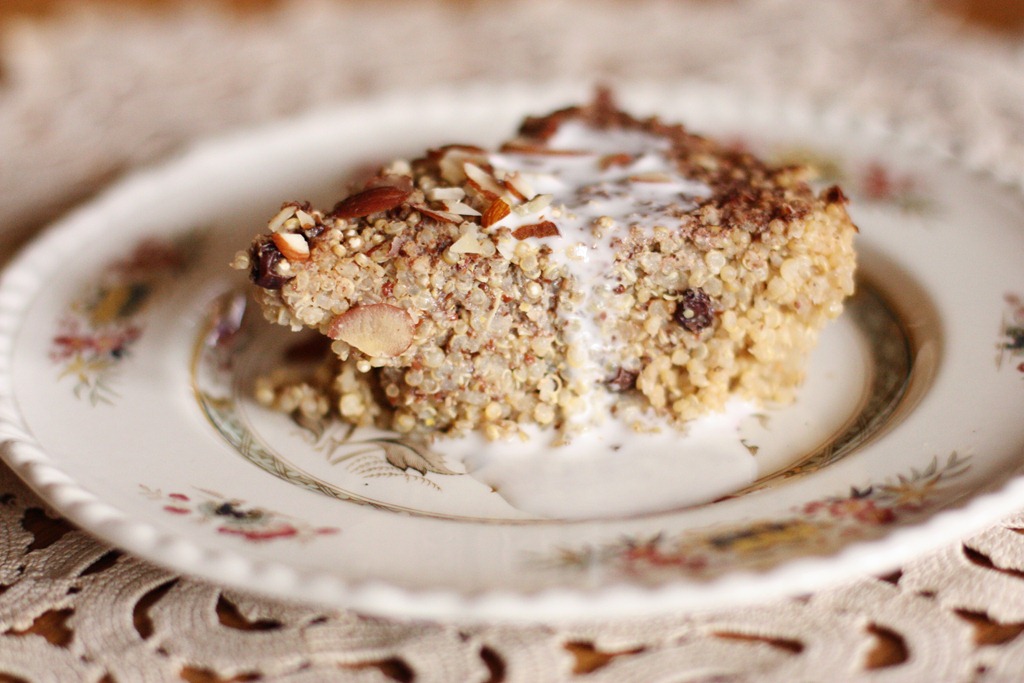 Toasted Almond Quinoa Bake | The Full Helping