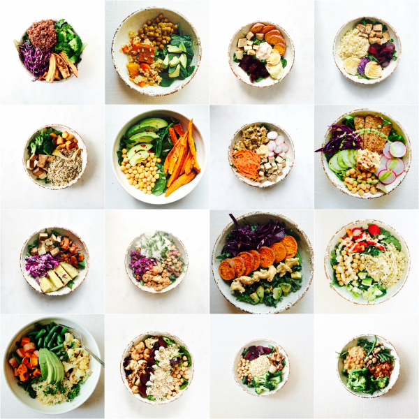 Roasted Vegetable Healthy Lunch Bowls - Beauty Bites