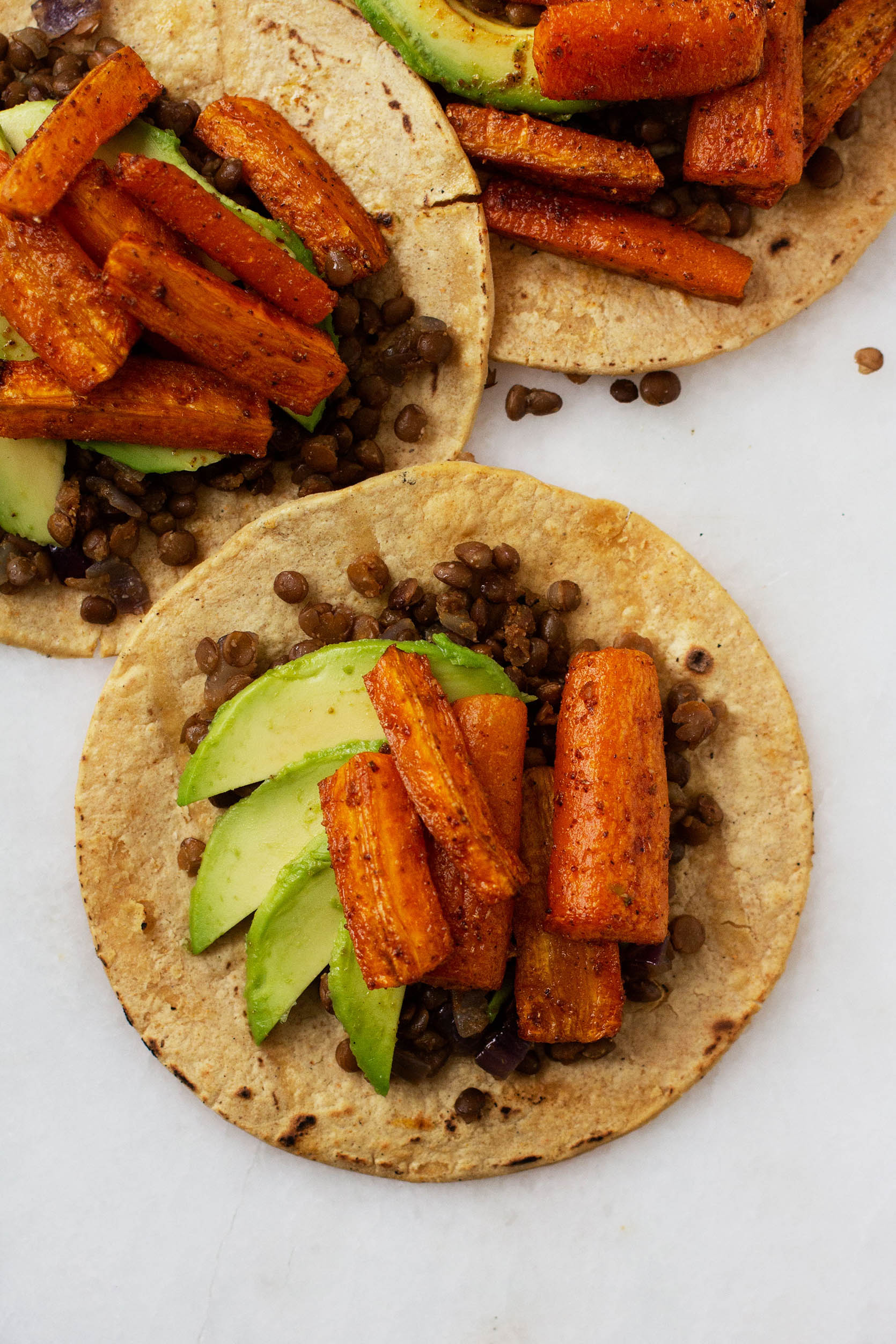 Spice Roasted Carrot Lentil Tacos | The Full Helping