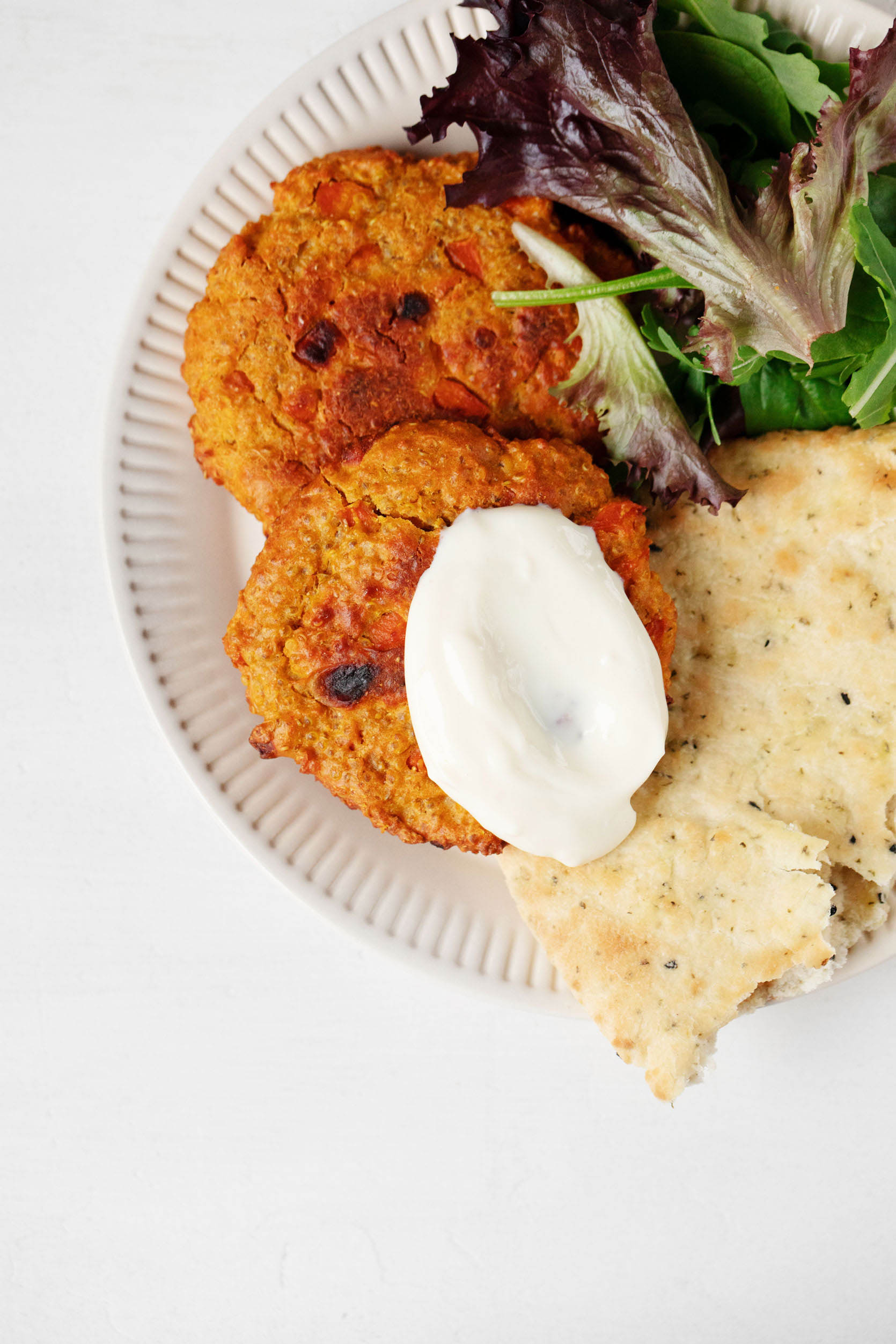 Curried Lentil Vegetable Cakes | The Full Helping