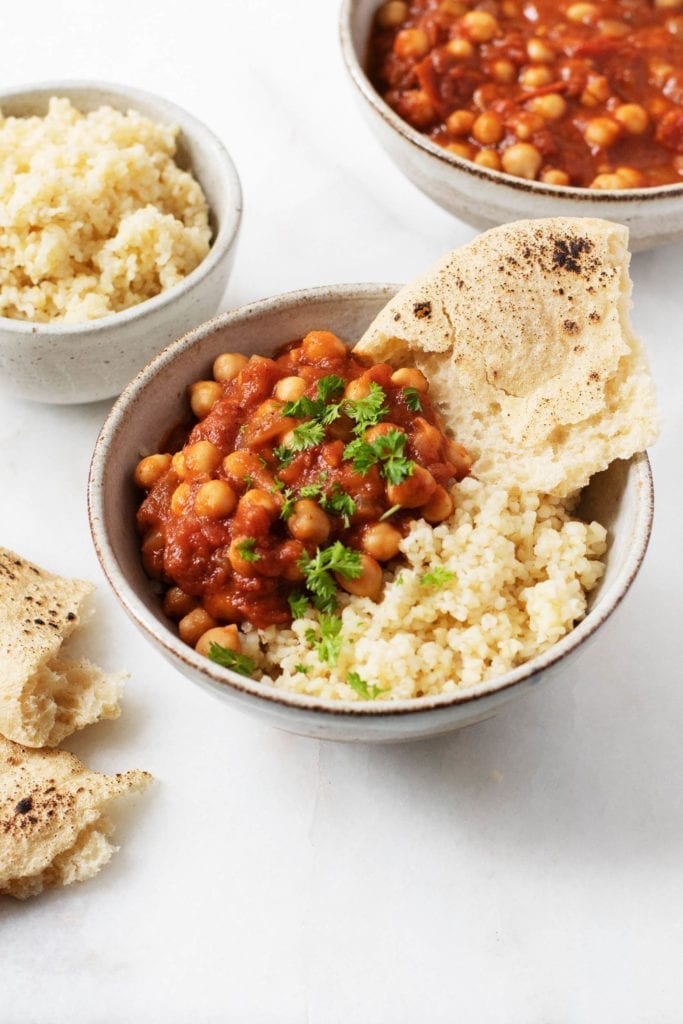Moroccan-Inspired Chickpea Tomato Stew | The Full Helping