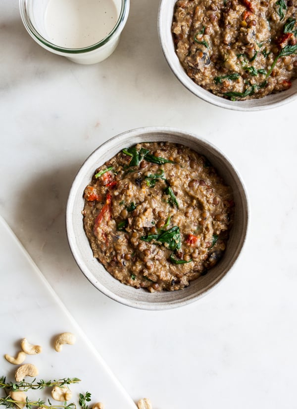 One Pot Italian Quinoa and Lentils | The Full Helping