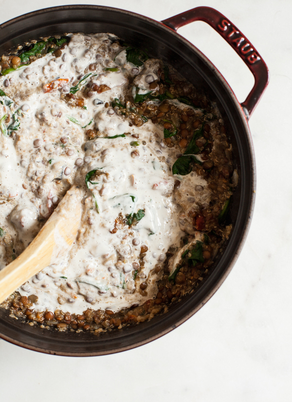 One Pot Italian Quinoa and Lentils | The Full Helping