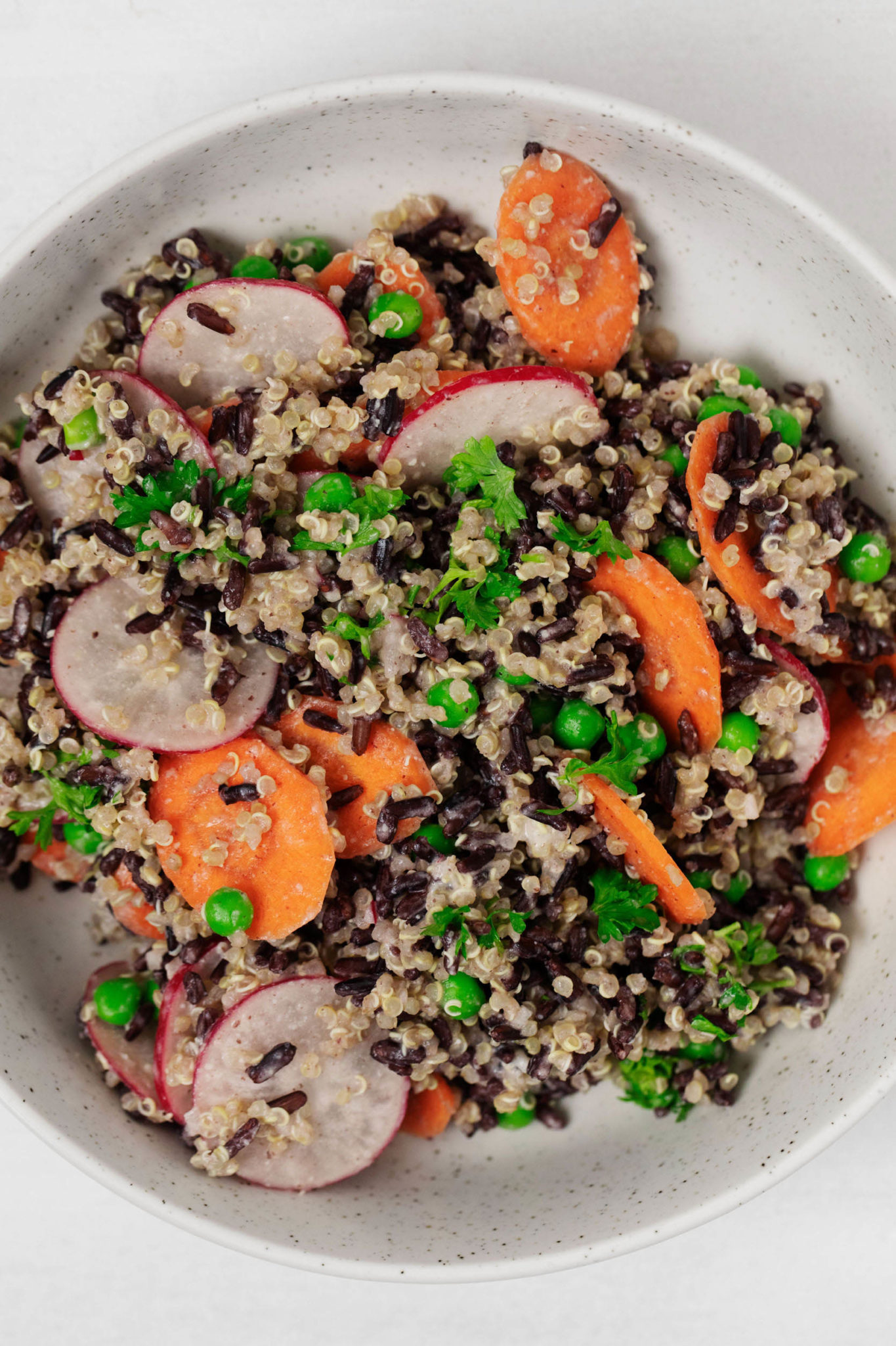 Spring Quinoa Black Rice Salad with Peas | The Full Helping