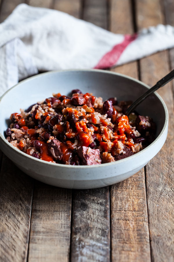 Slow Cooker Red Beans, Rice & Tofu