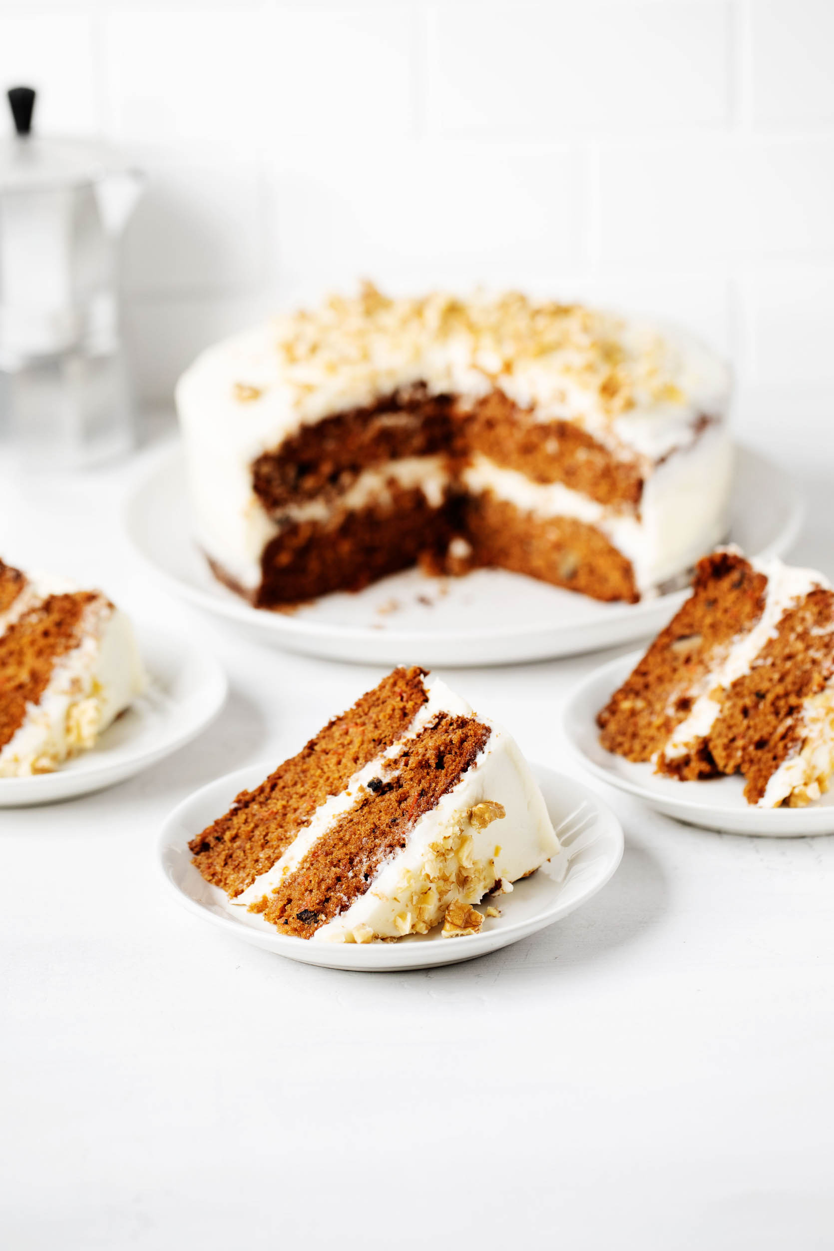 Raw Carrot Cake with Cashew Vanilla Frosting | Gimme Some Oven