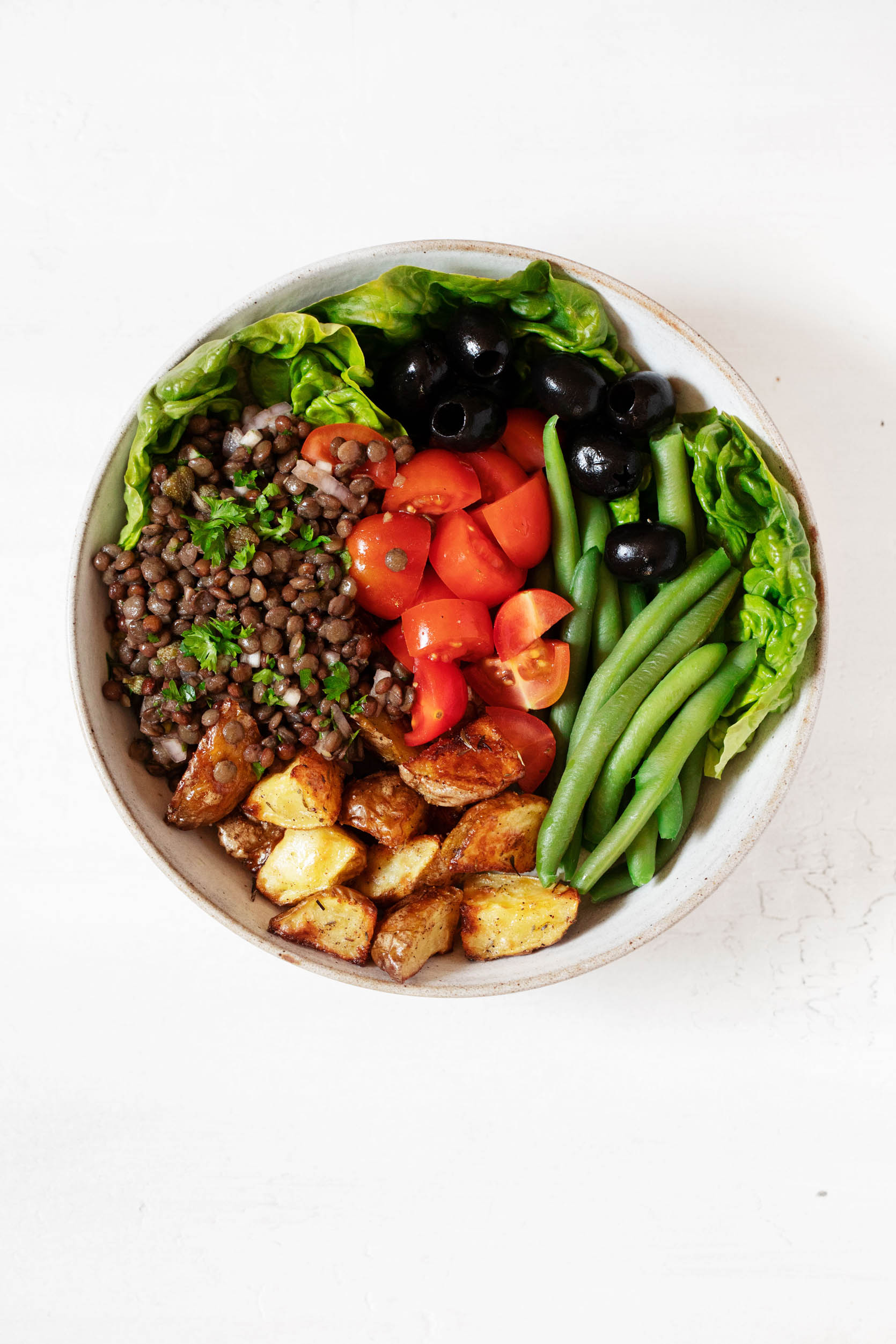 Vegan French Lentil Niçoise Salad | The Full Helping